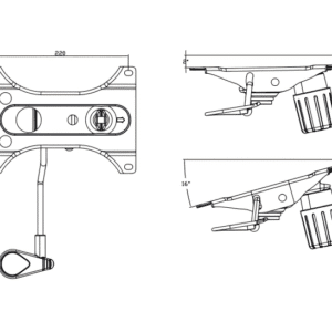 YZ-220 Middle Class Mechanism Pneumatic Slide-Lock System | One Handle for Lift & Lock
