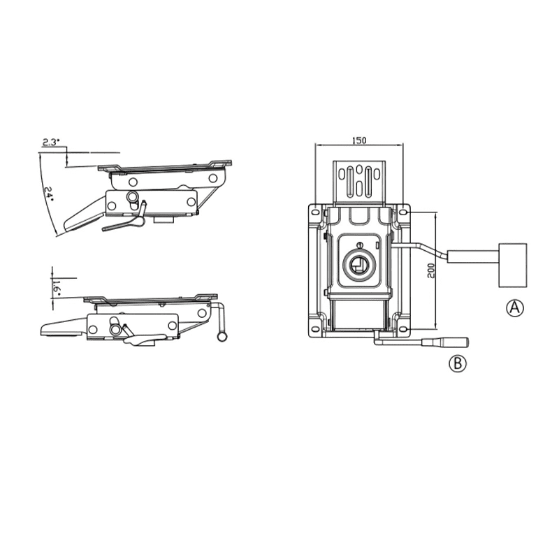 K06 Adjustable Multl-Lock chair chassis for Enhanced support and stabllity